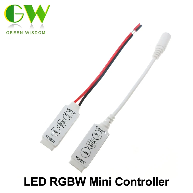 Mini LED RGBW Controller 5Pin DC12-24V 3 Key For LED Strip RGBW SMD 5050