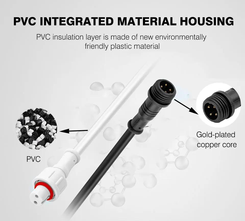 5/10 пар 2/3/4/5pin/DC черный/белый цвет Водонепроницаемый IP65 светодиоидный коннектор, мужского и женского пола, 0,3 мм/0,75 мм