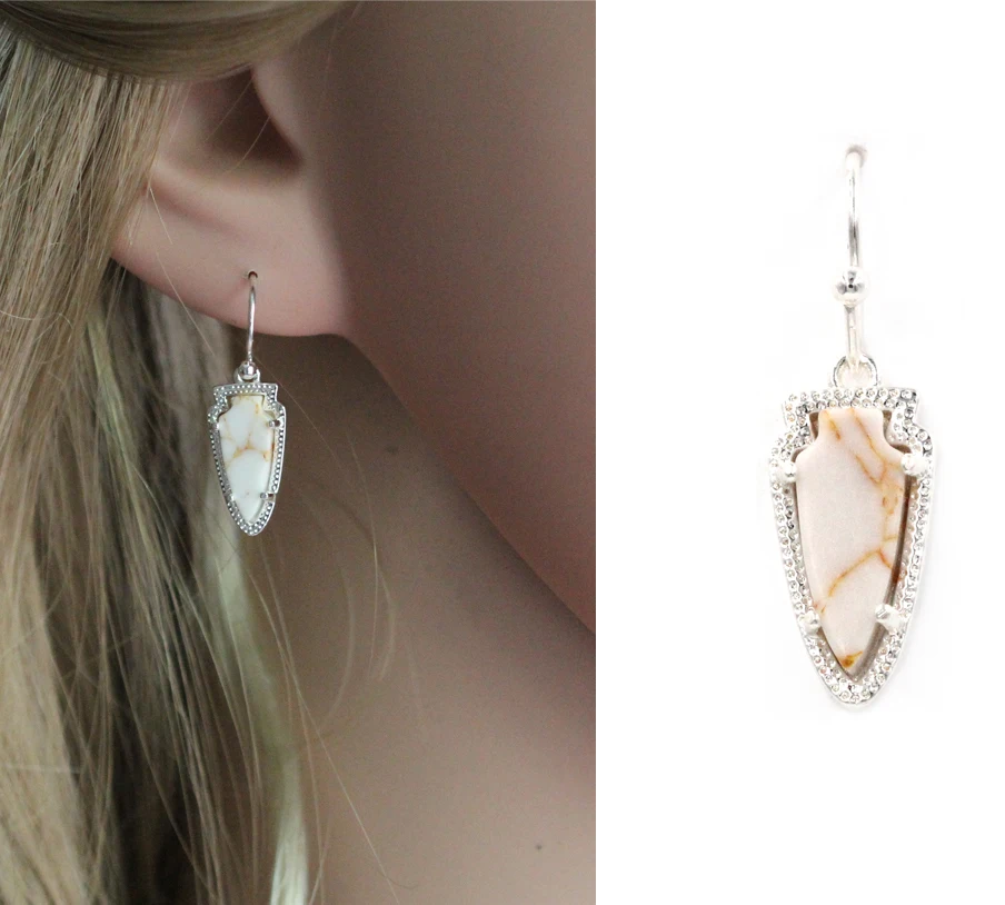 Женские серьги подвески в виде головы стрелы из меди|dangling earrings for women|dangle earringsearrings