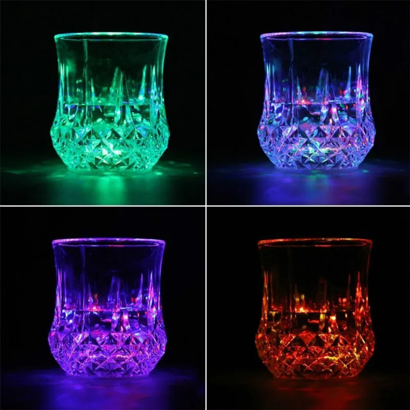 

Creative Cups Coffee Tea Beer Cup LED Inductive Rainbow Color Flashing Light Glow Drink Club Bar Eco-friendly Palstic CUP