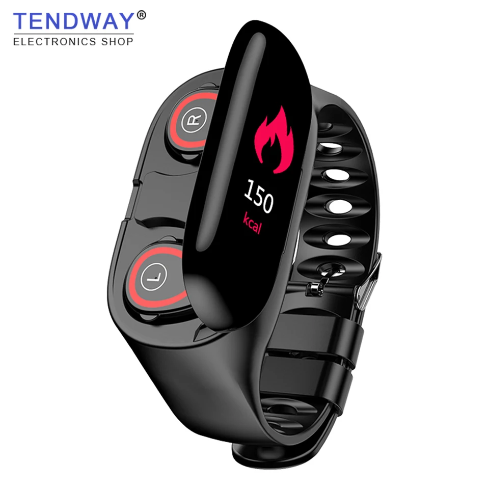 Tendway M1 новейший AI Смарт часы с Bluetooth наушниками монитор сердечного ритма фитнес