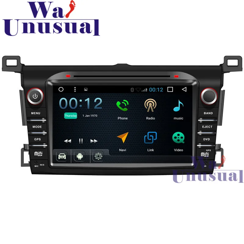 

WANUSUAL 8"Android 6.0 Car DVD Player Radio Stereo For Toyota RAV4 2014 with GPS Navi Wifi BT Quad Core16G TV 3G 1024*600 Maps