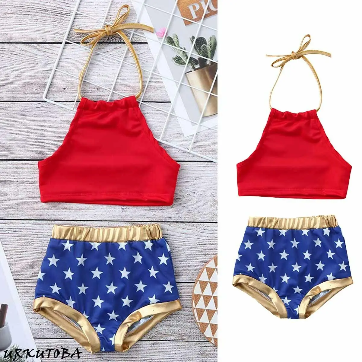 

Kids Bathing Swimming 2019 Newest Hot Infant Toddler Baby Girl Bikini Suit 2pcs set Swimsuit Swimwear Bathing Swimming