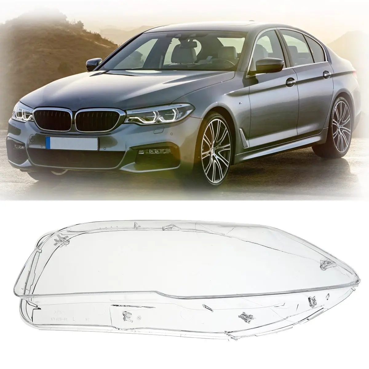 Left Right Side Headlight Clear Lens Cover For BMW F10 F18 520 523 525 535 530
