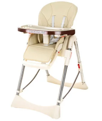 Teknum детский обеденный стул многофункциональный складной портативный детский обеденный стол стул - Цвет: beige