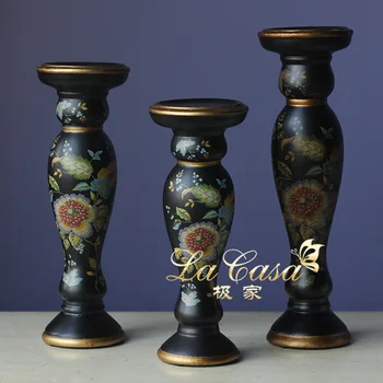 

Wedding Gift Auspicious Flower Candlestick European Antique Home Decoration Wedding Good Set Christmas Decorations 3DZTY60