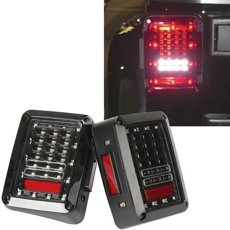 

LED Tail Lights for JK 2007-2015 Jeep Wrangler with Running Brake Backup Reverse Turning Signal Light Tail Lamp Assembly