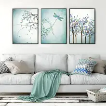 Nordic Posters And Prints Plant Wall Art Canvas Painting Dragonfly Pictures For Living Room Modern Nordic Posters And Prints Plant Wall Art Canvas Painting Dragonfly Pictures For Living Room Modern