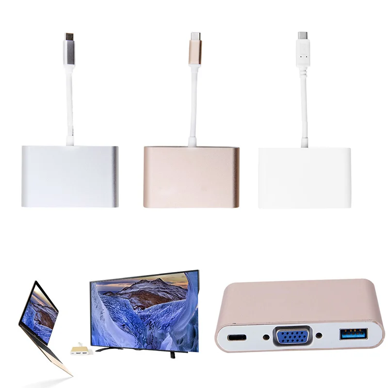 USB C 3 1 Type C to VGA USB OTG USB C Female Adapter Charger for