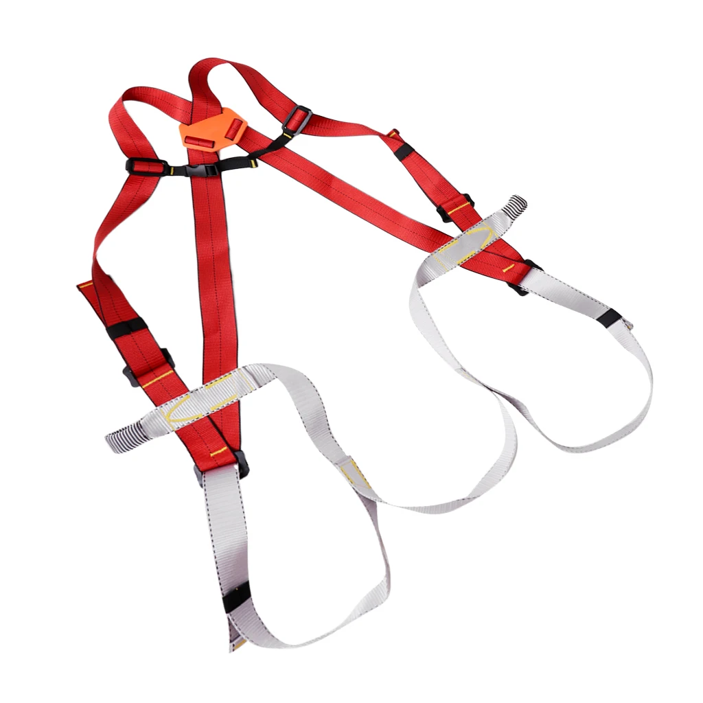 MagiDeal Adjustable Body Safety Waist Harness Climbing Belt Fall Protection Full Body Rock Climbing Harness Body Seat Belt