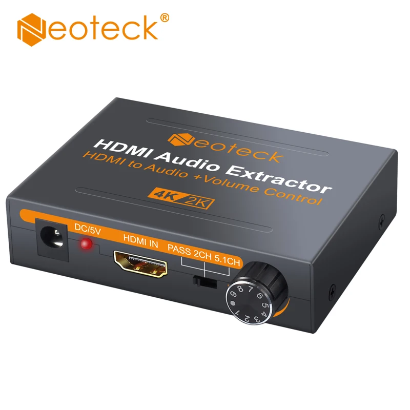 Neoteck HDMI Audio Extractor With 3 5mm Stereo Audio Extractor Support 4K x 2K HDMI to