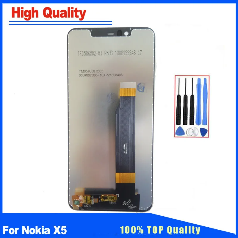 

Black For Nokia X5 LCD Display Touch Screen Replacement Assembly for X5 With Free Repair Tools