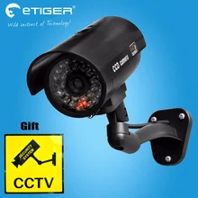Etiger Waterproof Dummy CCTV Camera With Flashing LED For Outdoor or Indoor Realistic Looking Fack Camera for Security