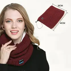 Новый Для женщин Для мужчин теплые носимых музыка Bluetooth гарнитуры шарф зимние утепленные Вязание музыка воротник шарфы Динамик наушники S4
