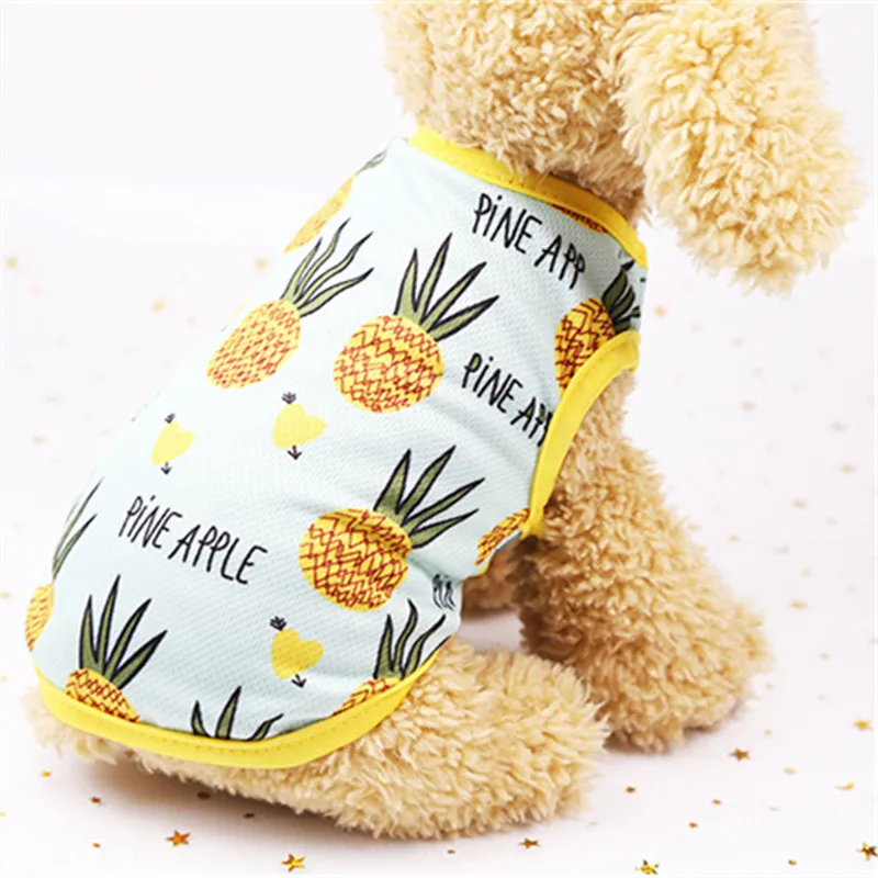 

Summer Dog Vest Cool Fruit T-shirt Coat Small Dog Clothes Chihuahua Cat Puppy Costume Poodle Bichon Pet Clothing Dropshipping