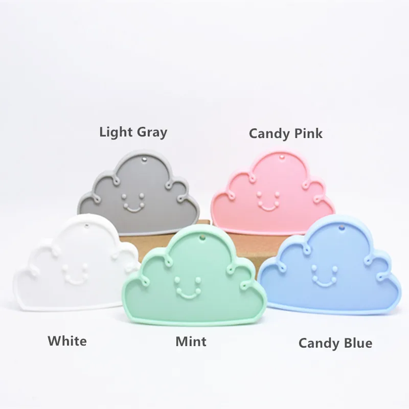 

10PCS BPA Free Safe and Natual Silicone Cloud Teether Chewable Pendant Nursing Teething Necklace Baby Pacifier Dummy Toy