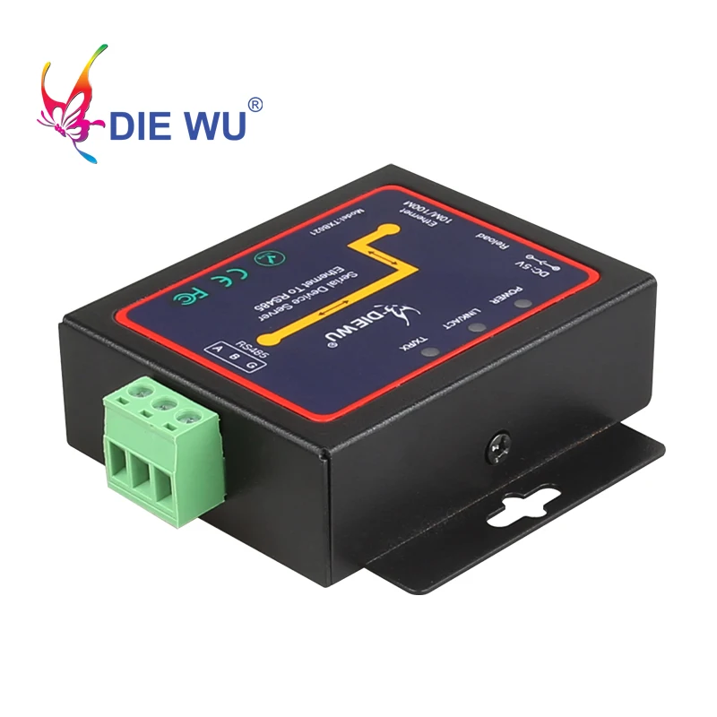 Ethernet конвертер DIEWU RJ45 в RS485 промышленное серийное устройство серверный адаптер
