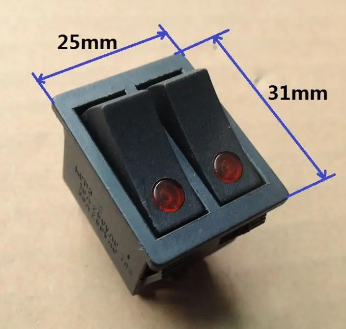 250V 16A/30A Large Power Electric Heater Parts Rocker Double Button Switch also for Electricity