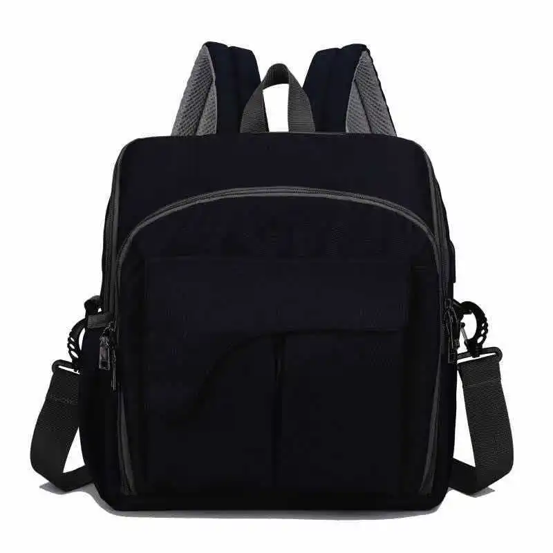 Многофункциональная сумка для подгузников, рюкзак для мам, сумка для мам, сумка для ухода за ребенком, сумка для коляски, подгузник, сумка для мамы - Цвет: Black