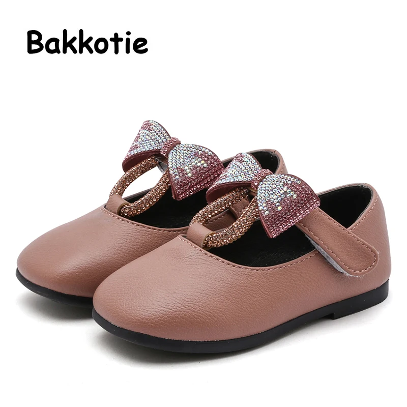 Bakkotie/Весенняя Новинка модная обувь с бантом для маленьких девочек детская