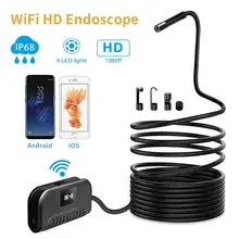 2.0 MP Wireless Endoscope WiFi Inspection Camera Semi-Rigid Flexible Snake Camera Waterproof for phone repair Pipeline inspect 7mm2 mian zhuo phone hd waterproof camera industrial endoscope pipeline inspection tools for unlocking cars detection
