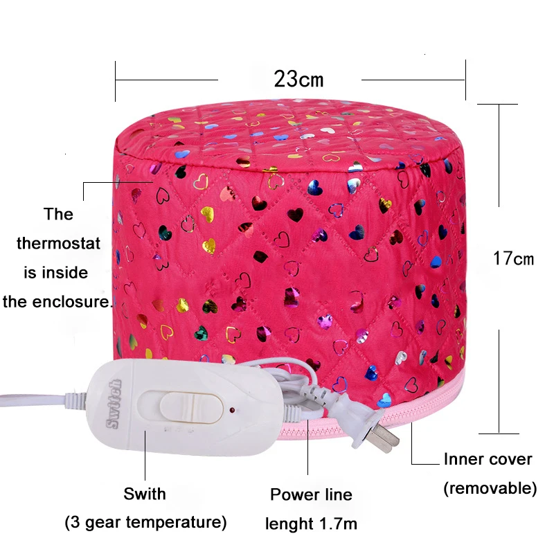 Электрический нагревательный колпачок, пароварка для красоты, спа, питательная пленка для выпечки, масляный колпачок для ухода за волосами, испаряющая краситель, шляпа, бытовая Термическая обработка