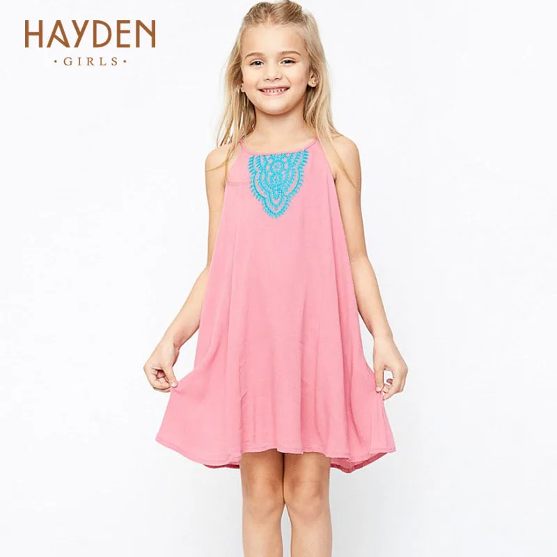 pink and white striped sundress