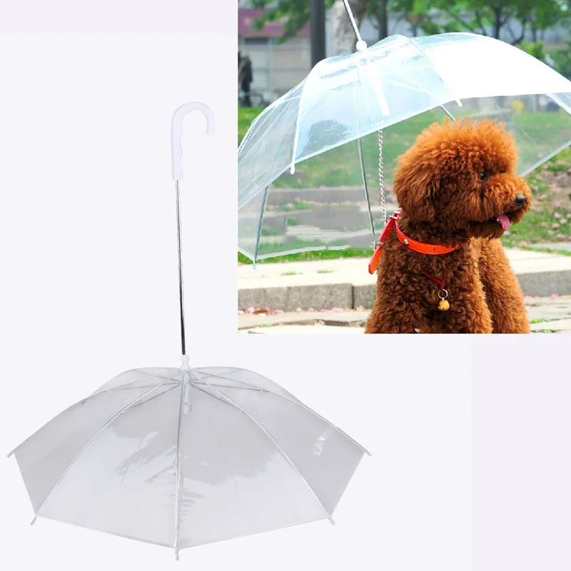 Plastics Dog Umbrella Raincoat for Dog font b Pet b font Umbrella Raincoats Gear with Dog