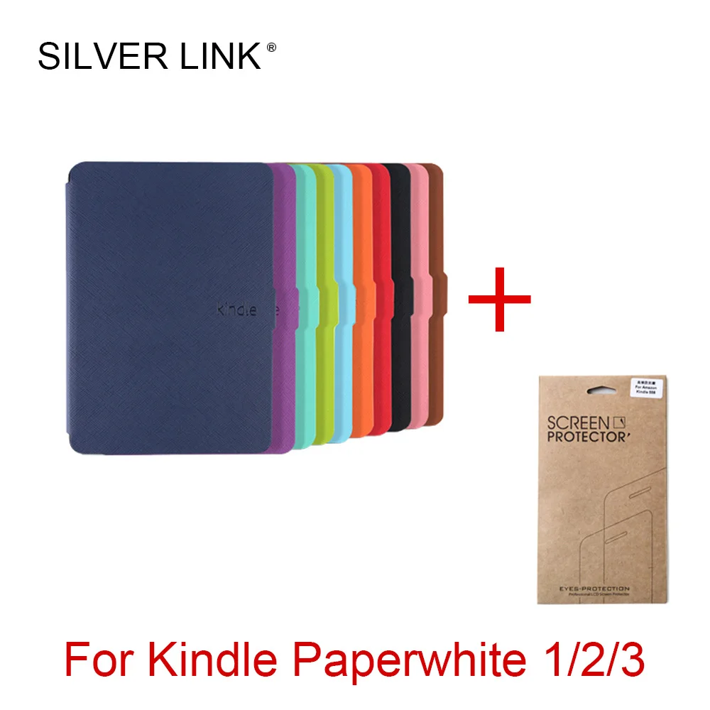

SILVER LINK Kindle Paperwhite Smart Case For Amazon Kindle E-reader Cover Ebook Auto Sleep/Wake Shell With Screen Protector Film
