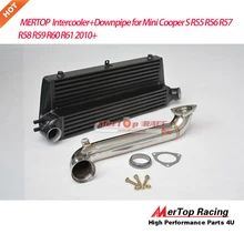 MERTOP гонка 2,5 ''даунпайп+ интеркулер fit MINI Co oper S R55, R56, R57, R58 2010