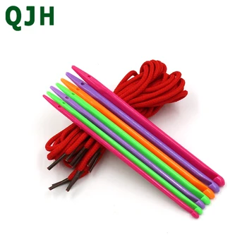 

QJH Multicolor Plastic 7pcs/set Magic Crochet Hooks Knitting Needles Sizes 4.0mm-7.0mm Yarn Wool Rope Weave Tools Accessories