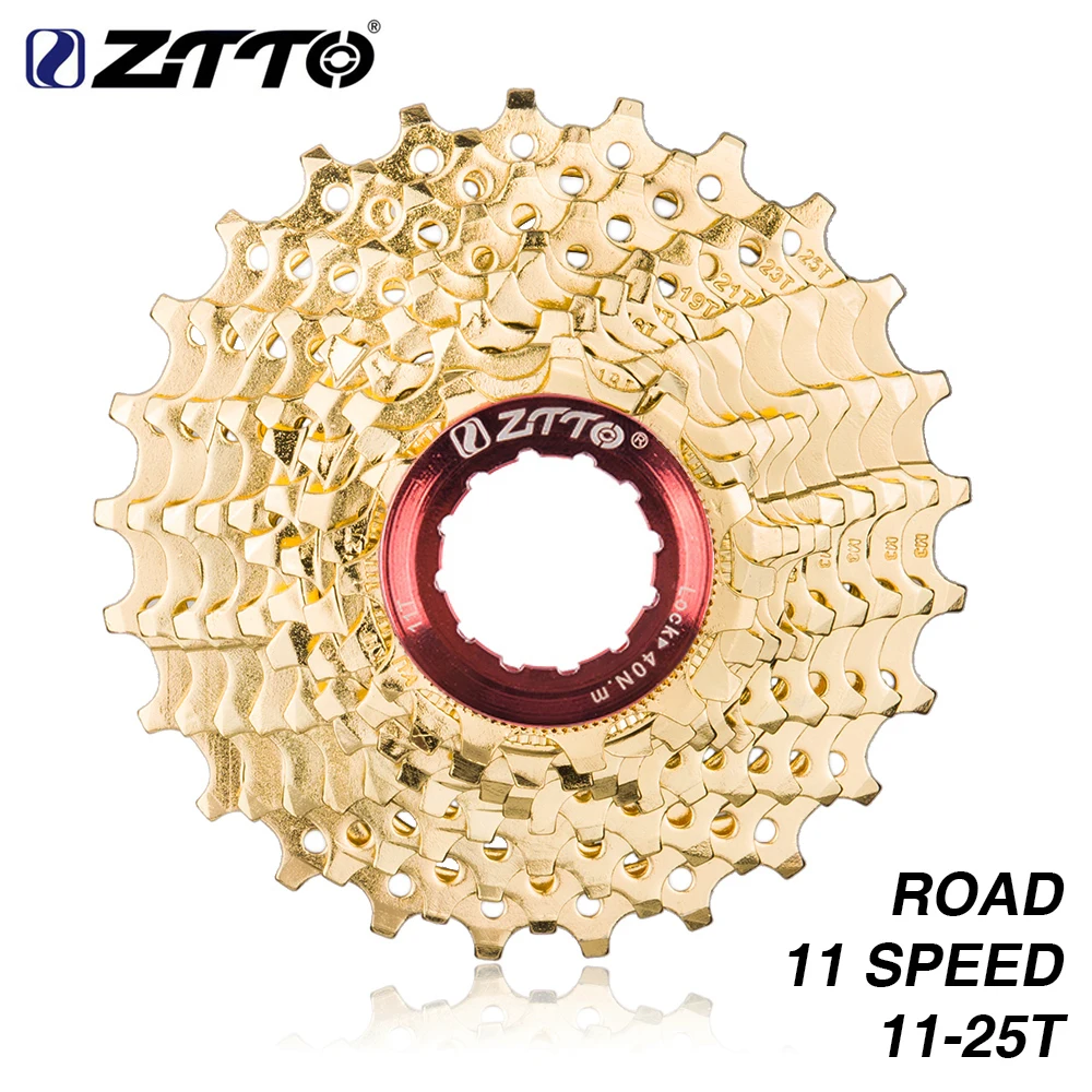 ZTTO дорожный велосипед 11 s кассета 25t 11-25T Золото Золотая сталь свободного хода 22 скорости маховик Звездочка для запчасти велосипеда