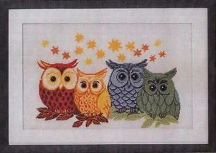 

Needlework 14CT 16CT 18CT Cross Stitch, DIY Count Cross Stitch, Embroidery Set, Colored owl