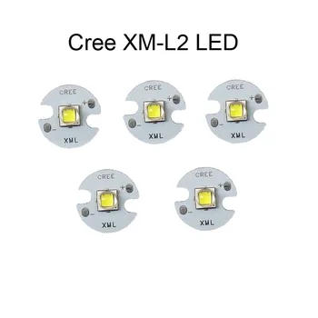 

5PCS Flashlight LED Emitter XM-L2 U3 1A White Light Emitter with 16mm x 1.0mm Aluminum Base Electronic DIY Parts