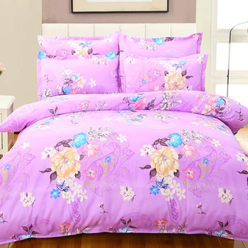 

Classic Floral Aole Cotton Soft Comfortable Bedding Set 4pcs King Queen Double Size Duvet Cover 1.8m 2m 2.3m Bed Sheet Bedlinens