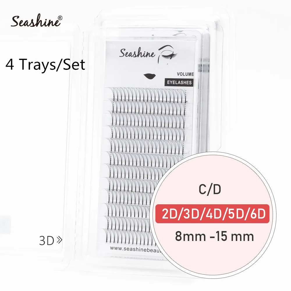 

4 Trays Volume Lashes Pre Made Fans Wide Russian Volume Lash Extensions Short Pre Fanned EyelashesFree Shipping