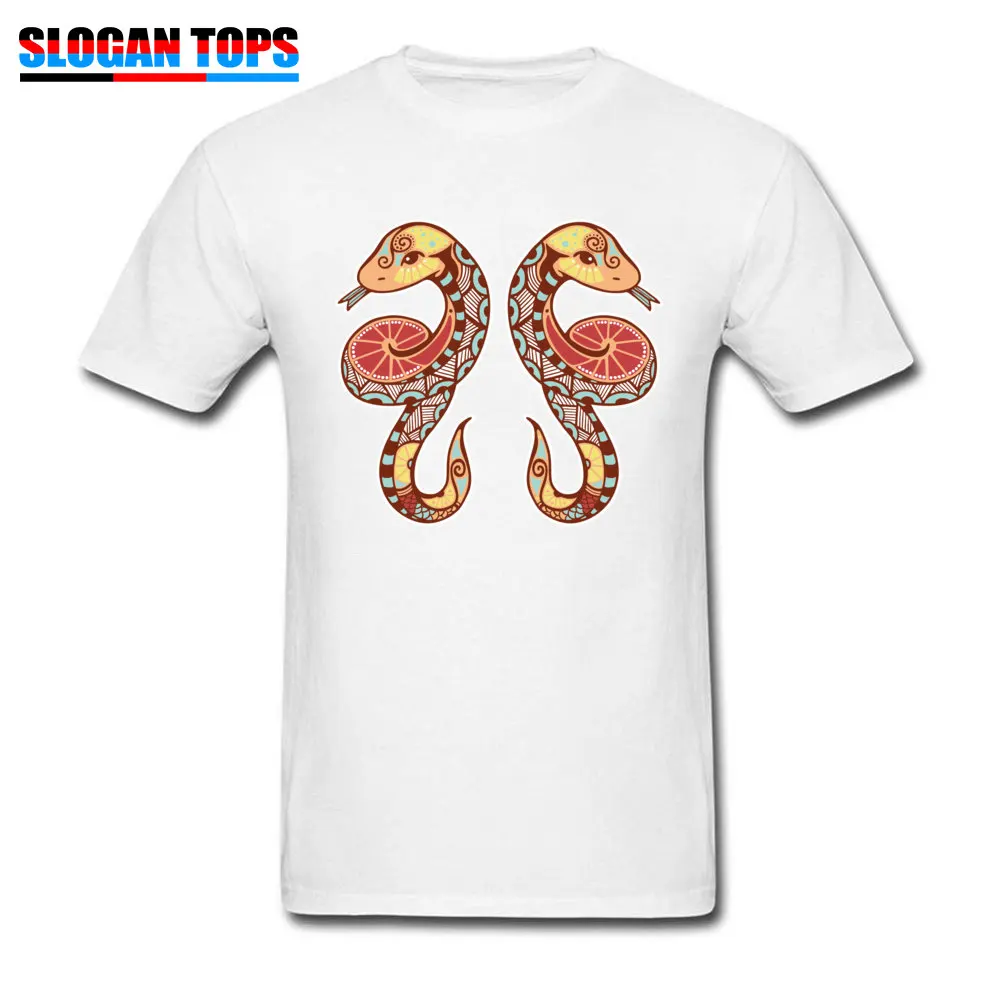 zodiac snake18912Y T Shirts for Men Birthday Lovers Day Tops Shirt Short Sleeve Dominant Casual Tops Tees Crew Neck 100% Cotton zodiac snake18912Y white