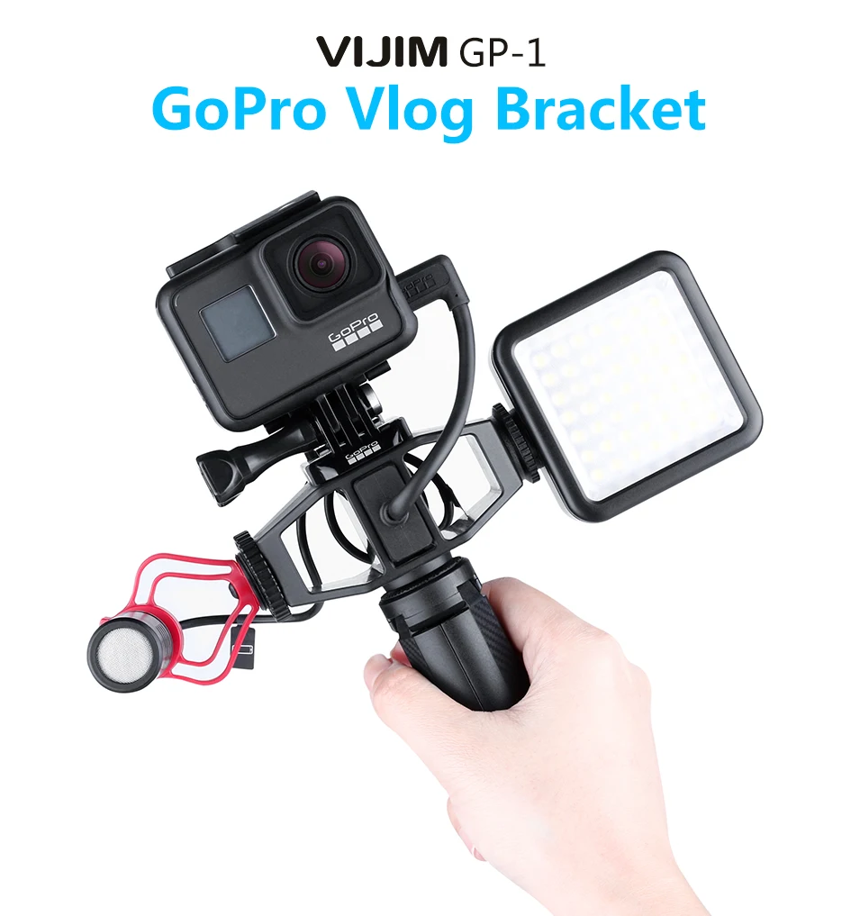 Аксессуары для Go pro Vlogging крепление для микрофона кронштейн 2 штатив для холодного башмака видео установка для камеры GoPro Hero 7 6 5 Sjcam eken Yi 4K