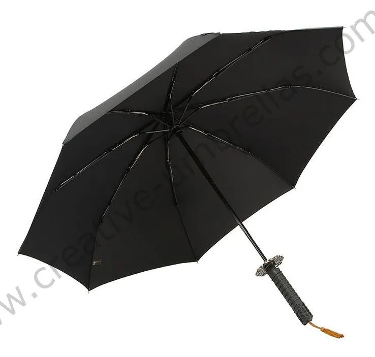 Skup 105cm dia. Automatyczne otwieranie i zamknięte auto miecz samuraja katana parasol Wolverine pozłacany wiatroszczelny spike dragon parasol