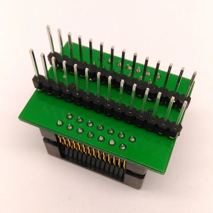 SOP28 SOIC28 SO28 к DIP28 шаг 1,27 мм IC ширина корпуса 7,5 мм 300 мил OTS-28-1.27-04 IC Программирование тестовое гнездо с адаптером ZIF