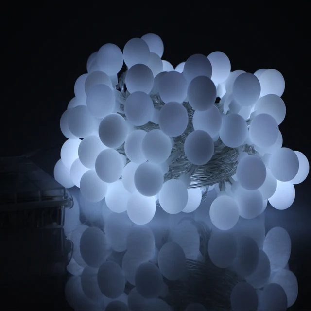 33 feet 100 led outdoor globe string lights 8 modes 3aa battery