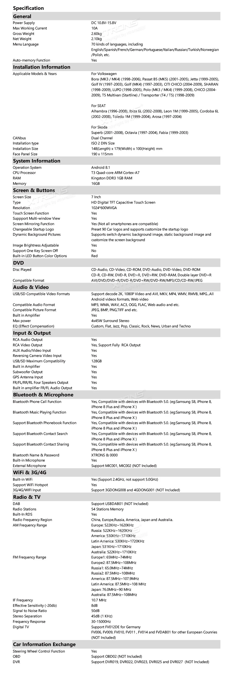 Best 7" Android 8.1 Oreo OS Car DVD Multimedia Navigation GPS Radio for Skoda Superb 2001-2008 & Octavia 1997-2004 & Fabia 1999-2003 24