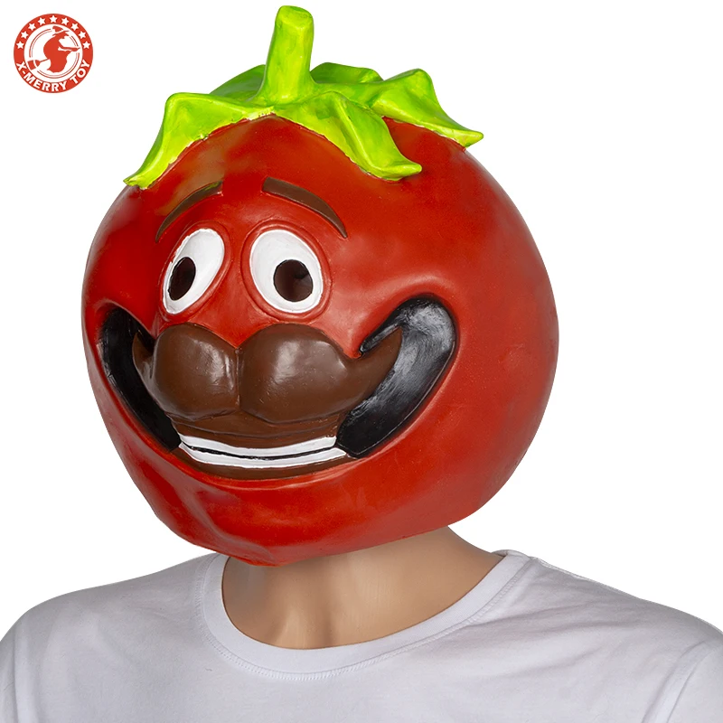 

Fornight Tomato Mask Halloween Latex Mask Full Face Mask For Cosplay Tomato Head Crown Masks