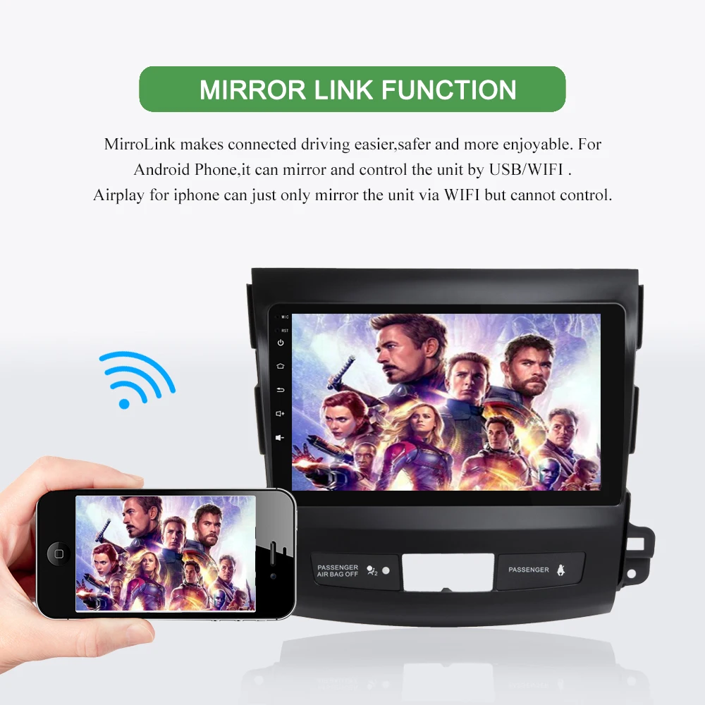 Bonroad Android автомобильный DVD gps мультимедийный плеер для Mitsubishi Outlander 2 2005-2011 навигационное радио с 4G ram 2G rom 16G