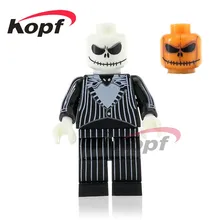 Single Sale Halloween The Horror Theme Movie Jack Skellington Jeepers Creepers Ring Building Blocks Toys children Gift PG1072