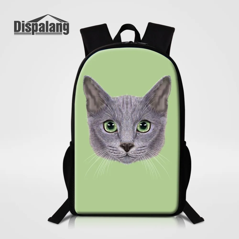 Cute Children Backpack 3D Animal Cat Dog Head Printing Travel Daypack for Teenagers Boys Primary Students Backpacks Book Bag | Багаж и