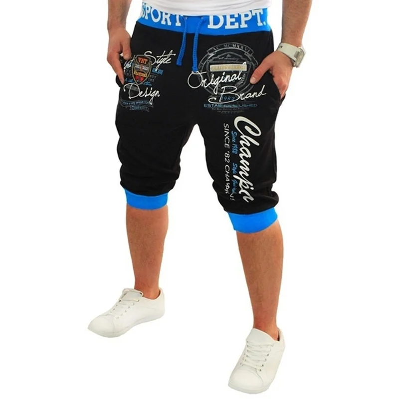 ZOGAA Summer Men Casual Shorts Boys Knit Length Letter Printed Sweatpants Male Loose Workout Jogger Fitness Streetwear 2019 New ZOGAA Summer Men Casual Shorts Boys Knit Length Letter Printed Sweatpants Male Loose Workout Jogger Fitness Streetwear 2019 New
