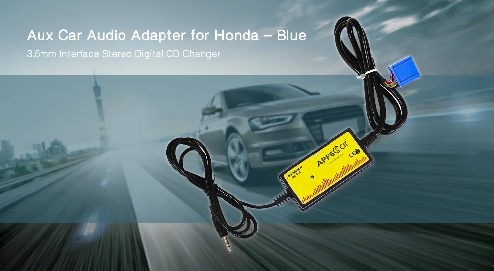APPS2CAR Aux адаптер 3,5 мм интерфейс аудио стерео цифровой cd-чейнджер для Honda XQ-73