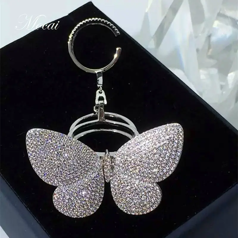 Brand Design Exaggerated Luxury AAA Cubic Zirconia Big Butterfly Rings For Women Gold Plated Shiny Party