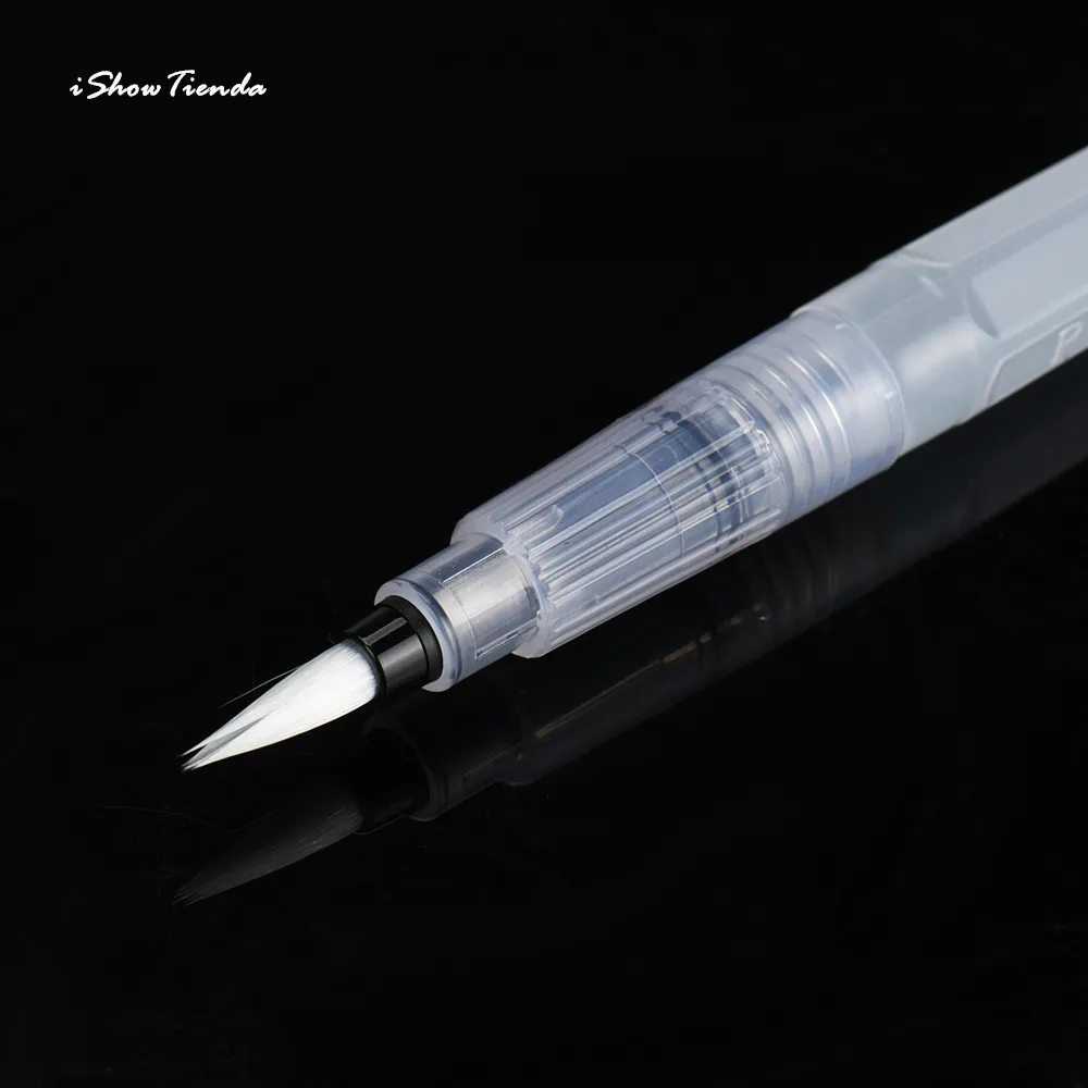 ISHOWTIENDA New 1 PC 18cm Plastic Clear Soft Brush Pen Ink Water Color